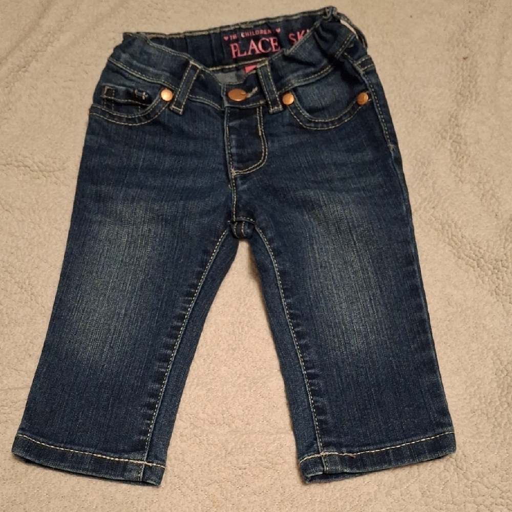 The Children's Place Blue Straight Cut Jeans with Adjustable Waist